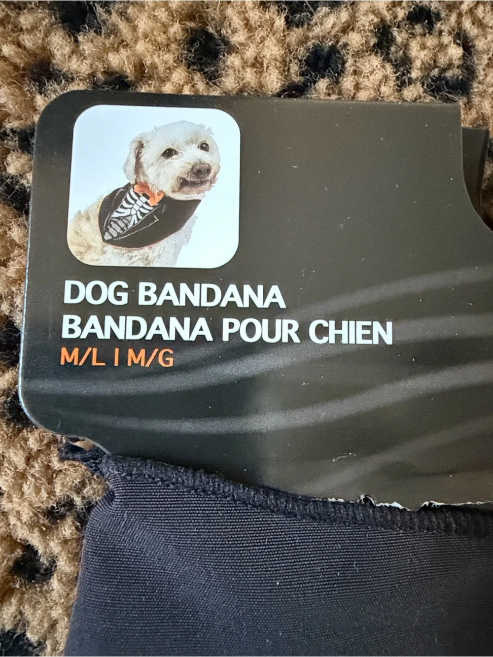 Set of 2 Dog Bandanas Halloween & Christmas | BOO & HO HO HO HO | Medium